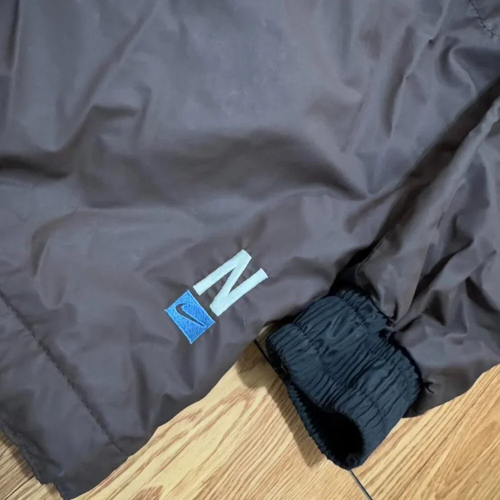 Vintage‎ 90s Nike Brown Embroidered Windbreaker Rain Coat